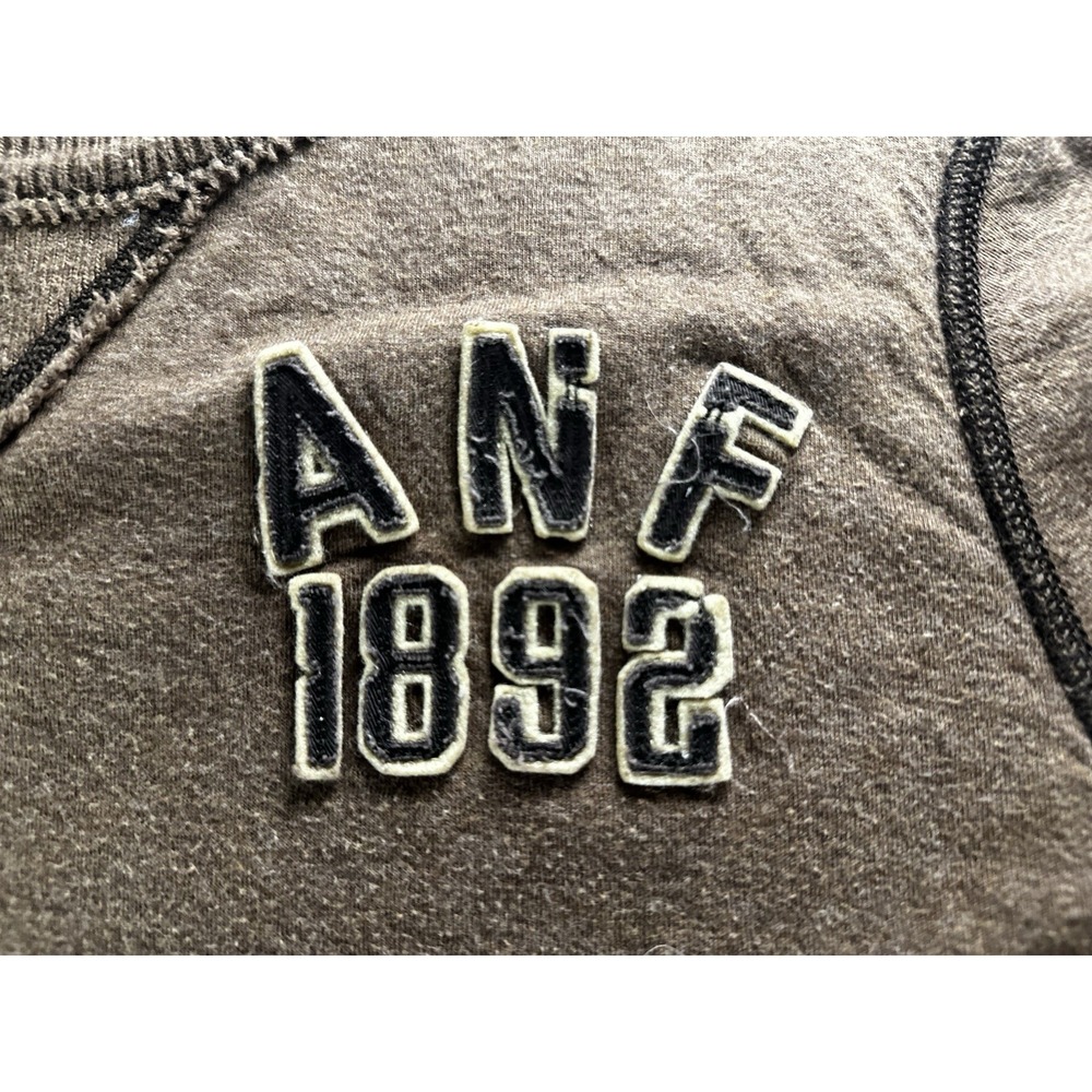 Abercrombie & Fitch Sweatshirt‎ Men's Large Muscle Fit Brown Crewneck Cotton - Picture 9 of 10